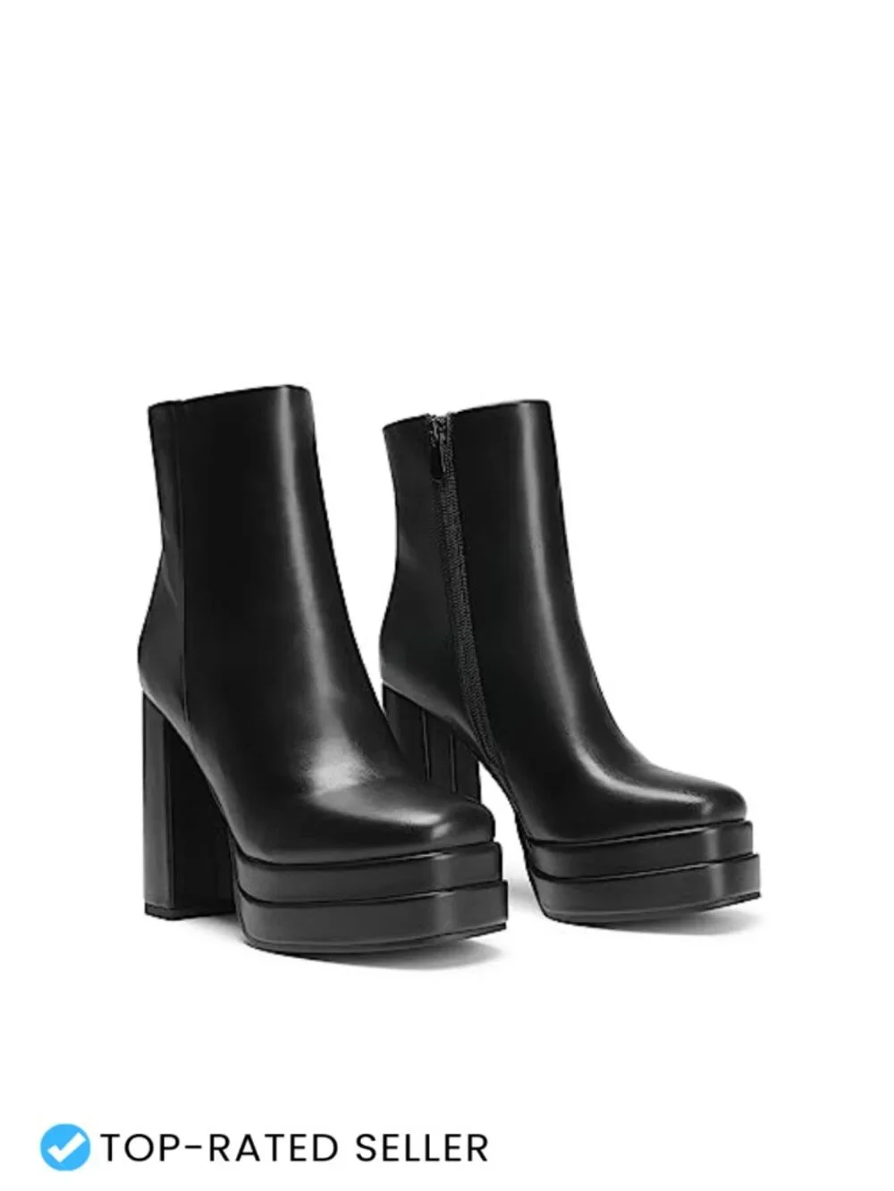 Women's Platform Gogo Chunky Heel Ankle Boots, Square Toe Y2K Party Booties